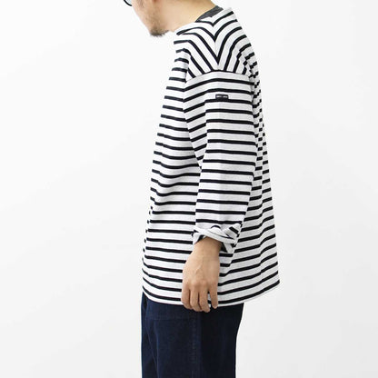 SAINT JAMES [20JC OUES LOOSE BORDER - GRIS.CL/NOIR] [20jclb-gr-nor] ウエッソンルーズ ボーダー・杢ｼﾙﾊﾞｰｸﾞﾚｰ×ﾌﾞﾗｯｸ [2025SS]