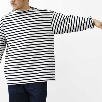 SAINT JAMES [20JC OUES LOOSE BORDER - GRIS.CL/NOIR] [20jclb-gr-nor] ウエッソンルーズ ボーダー・杢ｼﾙﾊﾞｰｸﾞﾚｰ×ﾌﾞﾗｯｸ [2025SS]