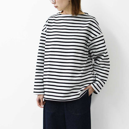 SAINT JAMES [20JC OUES LOOSE BORDER - GRIS.CL/NOIR] [20jclb-gr-nor] ウエッソンルーズ ボーダー・杢ｼﾙﾊﾞｰｸﾞﾚｰ×ﾌﾞﾗｯｸ [2025SS]