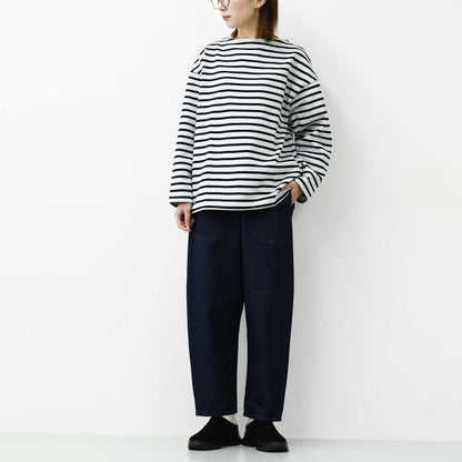 SAINT JAMES [20JC OUES LOOSE BORDER - GRIS.CL/NOIR] [20jclb-gr-nor] ウエッソンルーズ ボーダー・杢ｼﾙﾊﾞｰｸﾞﾚｰ×ﾌﾞﾗｯｸ [2025SS]