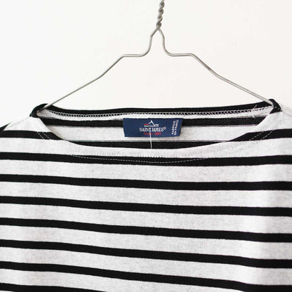 SAINT JAMES [20JC OUES LOOSE BORDER - GRIS.CL/NOIR] [20jclb-gr-nor] ウエッソンルーズ ボーダー・杢ｼﾙﾊﾞｰｸﾞﾚｰ×ﾌﾞﾗｯｸ [2025SS]