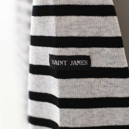 SAINT JAMES [20JC OUES LOOSE BORDER - GRIS.CL/NOIR] [20jclb-gr-nor] ウエッソンルーズ ボーダー・杢ｼﾙﾊﾞｰｸﾞﾚｰ×ﾌﾞﾗｯｸ [2025SS]