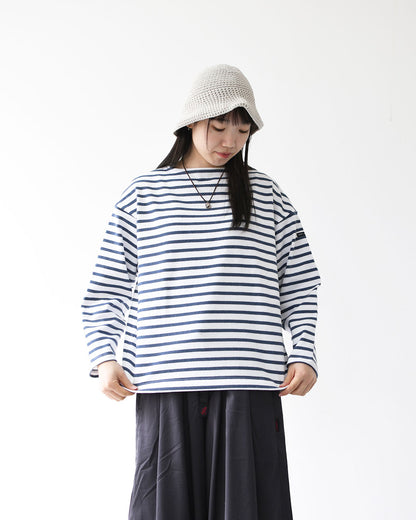 SAINT JAMES [20JC OUES LOOSE BORDER - NEIGE/INDIGO ] [20jclb-ne-ind] セントジェームス 正規販売店・ウエッソンルーズ ボーダー・白×インディゴ [2026SS]