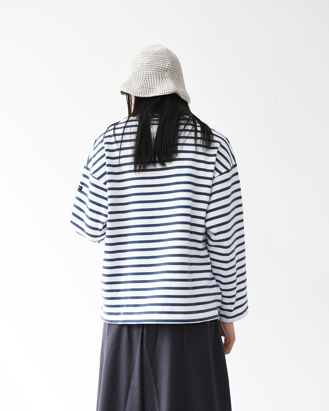 SAINT JAMES [20JC OUES LOOSE BORDER - NEIGE/INDIGO ] [20jclb-ne-ind] セントジェームス 正規販売店・ウエッソンルーズ ボーダー・白×インディゴ [2026SS]