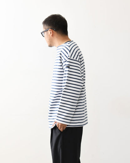 SAINT JAMES [20JC OUES LOOSE BORDER - NEIGE/INDIGO ] [20jclb-ne-ind] セントジェームス 正規販売店・ウエッソンルーズ ボーダー・白×インディゴ [2026SS]