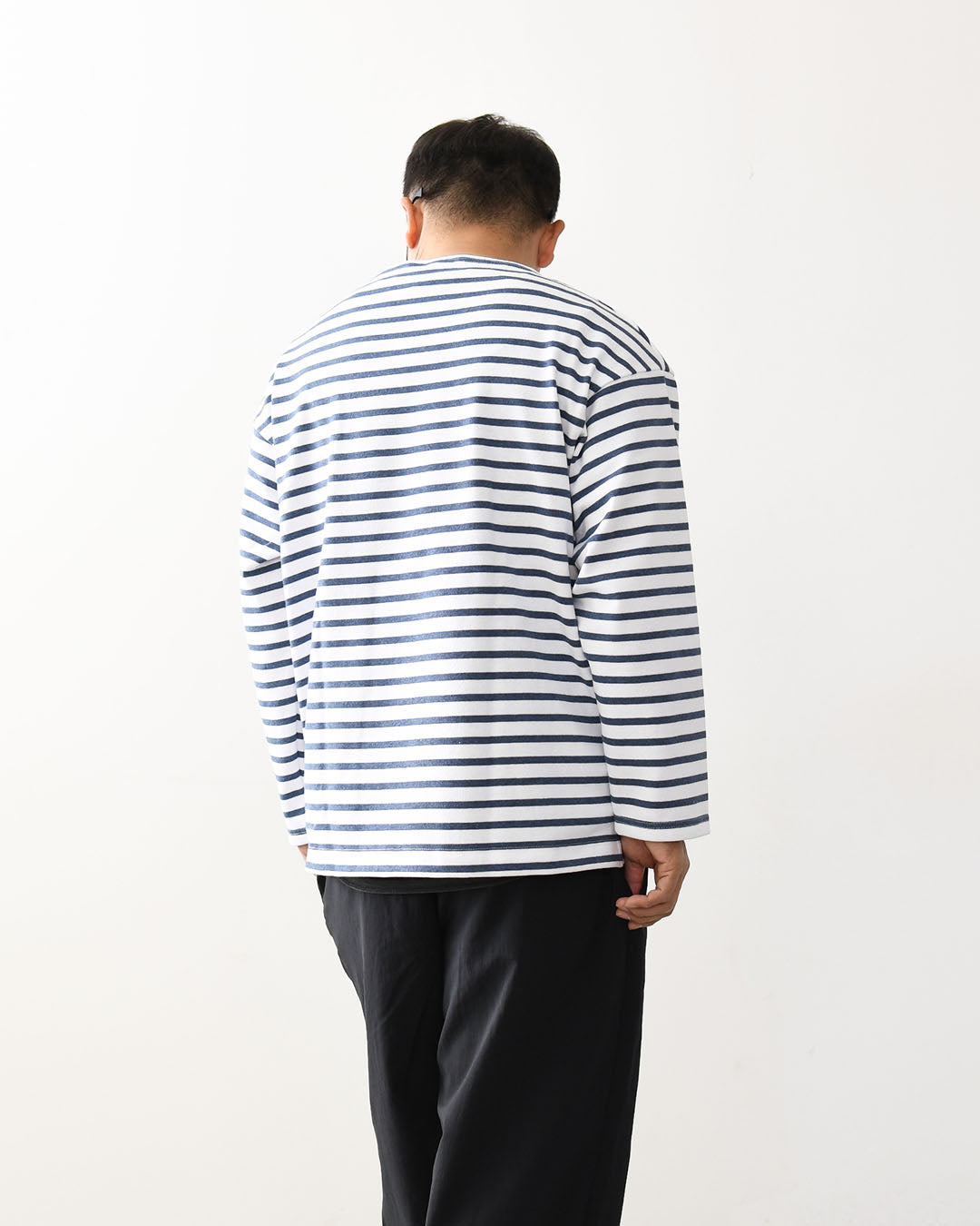 SAINT JAMES [20JC OUES LOOSE BORDER - NEIGE/INDIGO ] [20jclb-ne-ind] セントジェームス 正規販売店・ウエッソンルーズ ボーダー・白×インディゴ [2026SS]