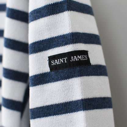 SAINT JAMES [20JC OUES LOOSE BORDER - NEIGE/INDIGO ] [20jclb-ne-ind] セントジェームス 正規販売店・ウエッソンルーズ ボーダー・白×インディゴ [2026SS]