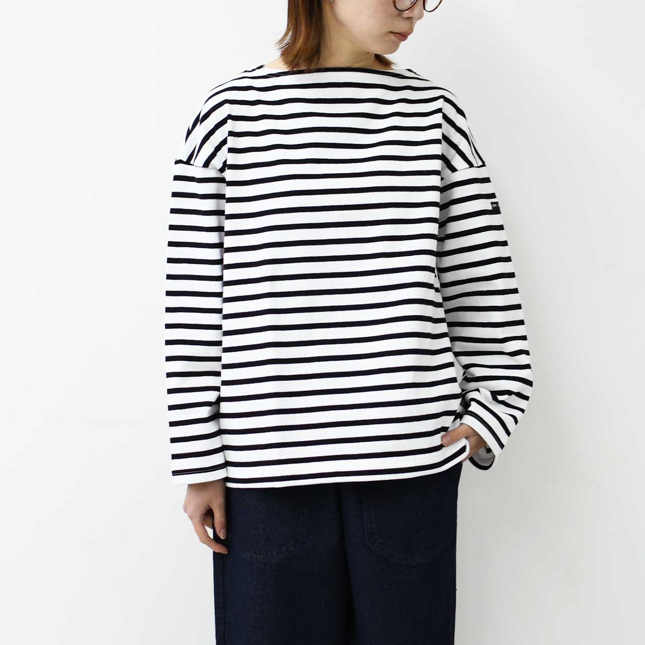 SAINT JAMES [20JC OUES LOOSE BORDER - NEIGE/NOIR] [20jclb-ne-nor] ウエッソンルーズ ボーダー・白×黒 [2025SS]