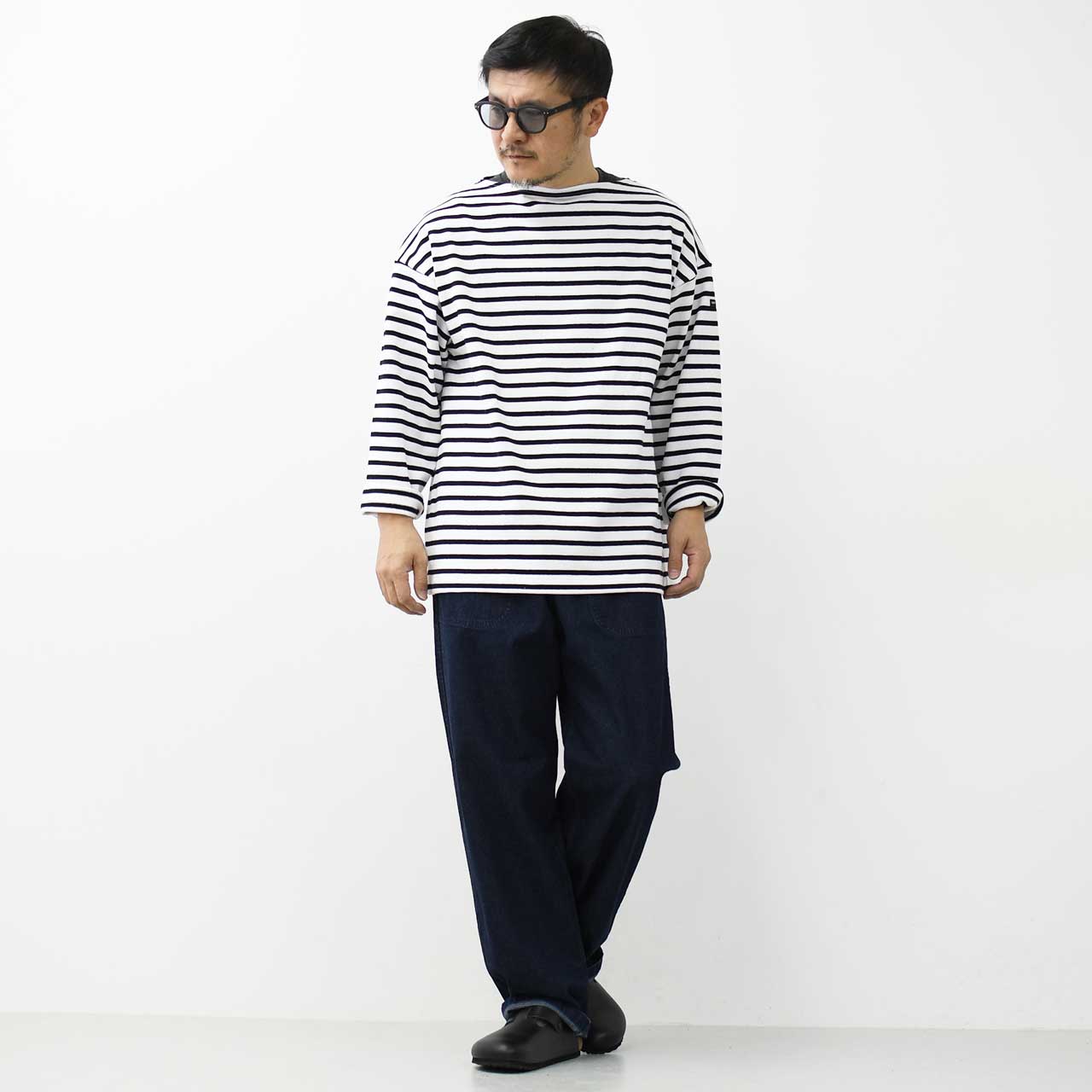 SAINT JAMES [20JC OUES LOOSE BORDER - NEIGE/NOIR] [20jclb-ne-nor] ウエッソンルーズ ボーダー・白×黒 [2025SS]