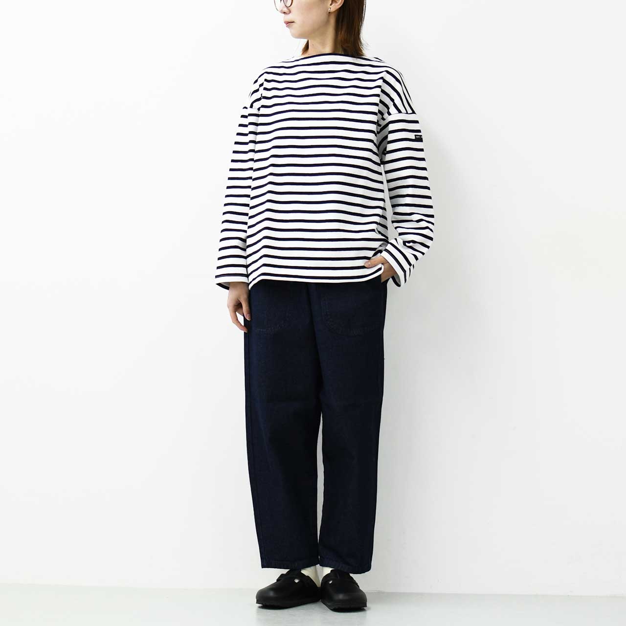 SAINT JAMES [20JC OUES LOOSE BORDER - NEIGE/NOIR] [20jclb-ne-nor] ウエッソンルーズ ボーダー・白×黒 [2025SS]