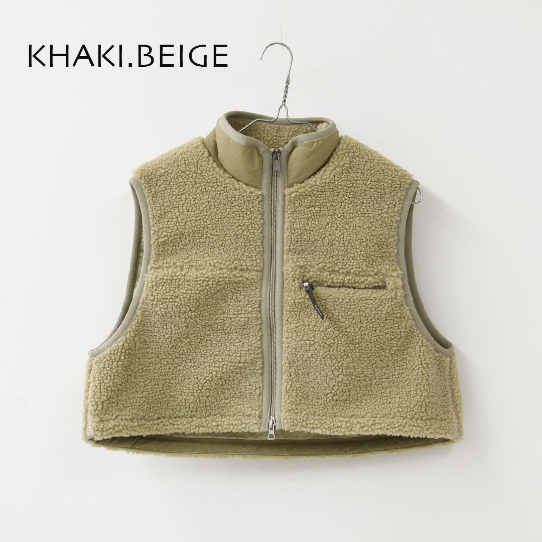 Gymphlex [ジムフレックス] W COZY LIGHT BOA SHORT VEST [GY-A0568BOL] コージーライトボアショートベスト・ベスト・ボアベスト・ボアフリースベスト・ボア・ショート丈・LADY'S [2026AW]
