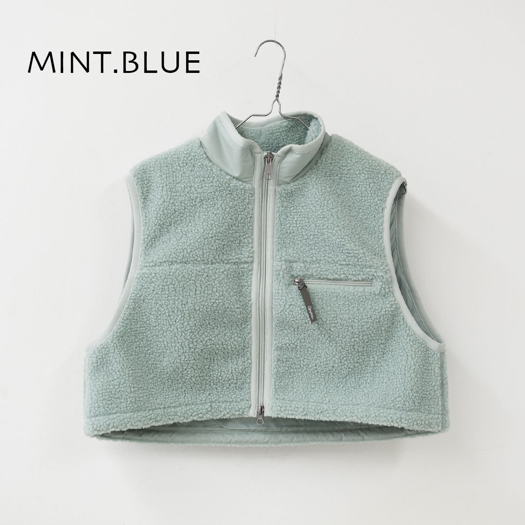 Gymphlex [ジムフレックス] W COZY LIGHT BOA SHORT VEST [GY-A0568BOL] コージーライトボアショートベスト・ベスト・ボアベスト・ボアフリースベスト・ボア・ショート丈・LADY'S [2026AW]