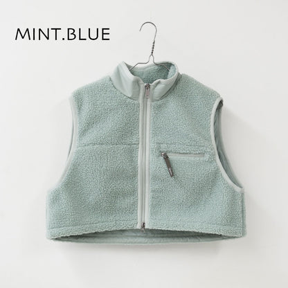 Gymphlex [ジムフレックス] W COZY LIGHT BOA SHORT VEST [GY-A0568BOL] コージーライトボアショートベスト・ベスト・ボアベスト・ボアフリースベスト・ボア・ショート丈・LADY'S [2026AW]
