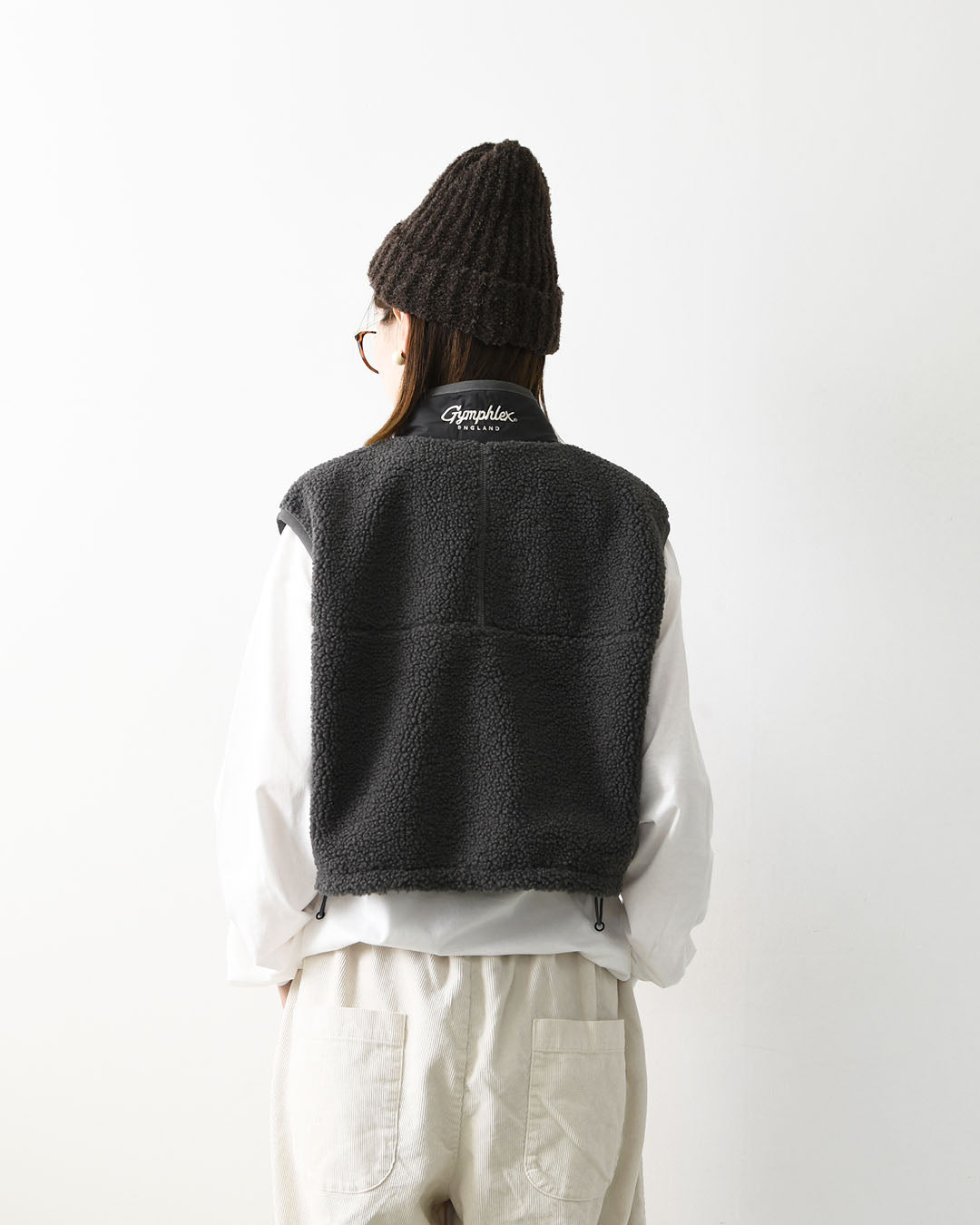 Gymphlex [ジムフレックス] W COZY LIGHT BOA SHORT VEST [GY-A0568BOL] コージーライトボアショートベスト・ベスト・ボアベスト・ボアフリースベスト・ボア・ショート丈・LADY'S [2026AW]