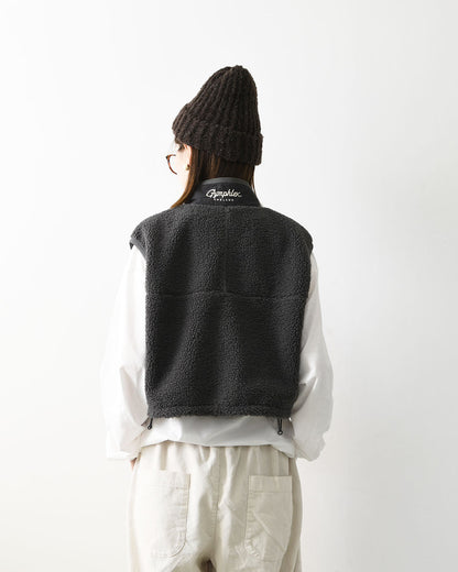 Gymphlex [ジムフレックス] W COZY LIGHT BOA SHORT VEST [GY-A0568BOL] コージーライトボアショートベスト・ベスト・ボアベスト・ボアフリースベスト・ボア・ショート丈・LADY'S [2026AW]