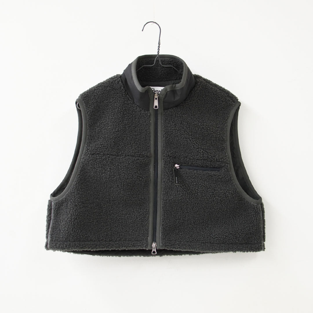 Gymphlex [ジムフレックス] W COZY LIGHT BOA SHORT VEST [GY-A0568BOL] コージーライトボアショートベスト・ベスト・ボアベスト・ボアフリースベスト・ボア・ショート丈・LADY'S [2026AW]