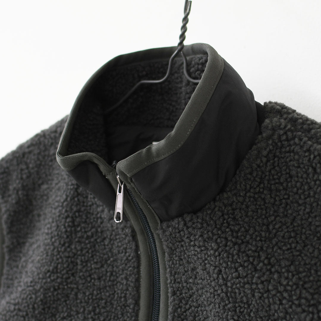 Gymphlex [ジムフレックス] W COZY LIGHT BOA SHORT VEST [GY-A0568BOL] コージーライトボアショートベスト・ベスト・ボアベスト・ボアフリースベスト・ボア・ショート丈・LADY'S [2026AW]