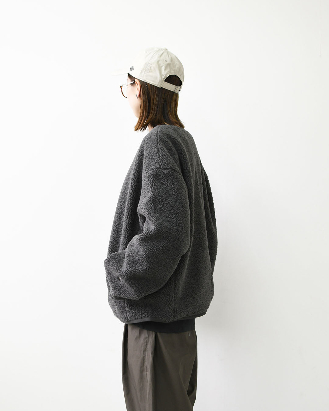 Gymphlex [ジムフレックス] W COLLARLESS BOA JACKET [GY-A0851BOL] ノーカラーボアジャケット・ボアジャケット・ボアブルゾン・カラーレス・ジャケット・ブルゾン・アウター・LADY'S [2026AW]