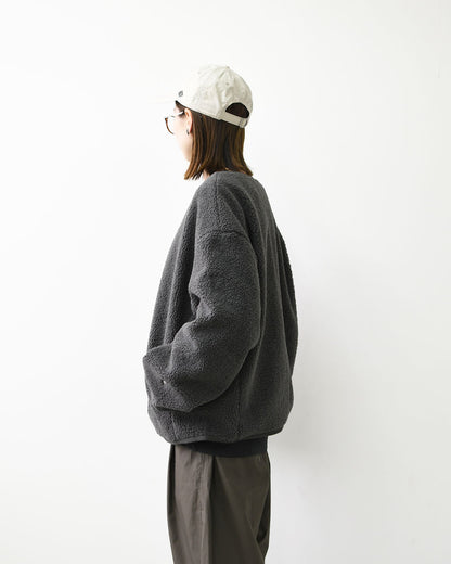 Gymphlex [ジムフレックス] W COLLARLESS BOA JACKET [GY-A0851BOL] ノーカラーボアジャケット・ボアジャケット・ボアブルゾン・カラーレス・ジャケット・ブルゾン・アウター・LADY'S [2026AW]
