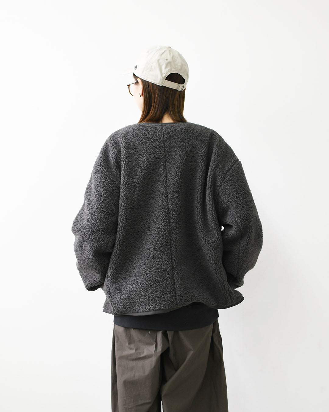 Gymphlex [ジムフレックス] W COLLARLESS BOA JACKET [GY-A0851BOL] ノーカラーボアジャケット・ボアジャケット・ボアブルゾン・カラーレス・ジャケット・ブルゾン・アウター・LADY'S [2026AW]