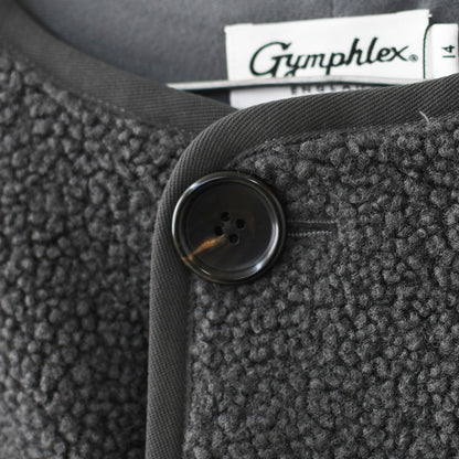 Gymphlex [ジムフレックス] W COLLARLESS BOA JACKET [GY-A0851BOL] ノーカラーボアジャケット・ボアジャケット・ボアブルゾン・カラーレス・ジャケット・ブルゾン・アウター・LADY'S [2026AW]