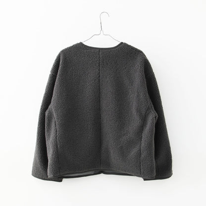 Gymphlex [ジムフレックス] W COLLARLESS BOA JACKET [GY-A0851BOL] ノーカラーボアジャケット・ボアジャケット・ボアブルゾン・カラーレス・ジャケット・ブルゾン・アウター・LADY'S [2026AW]