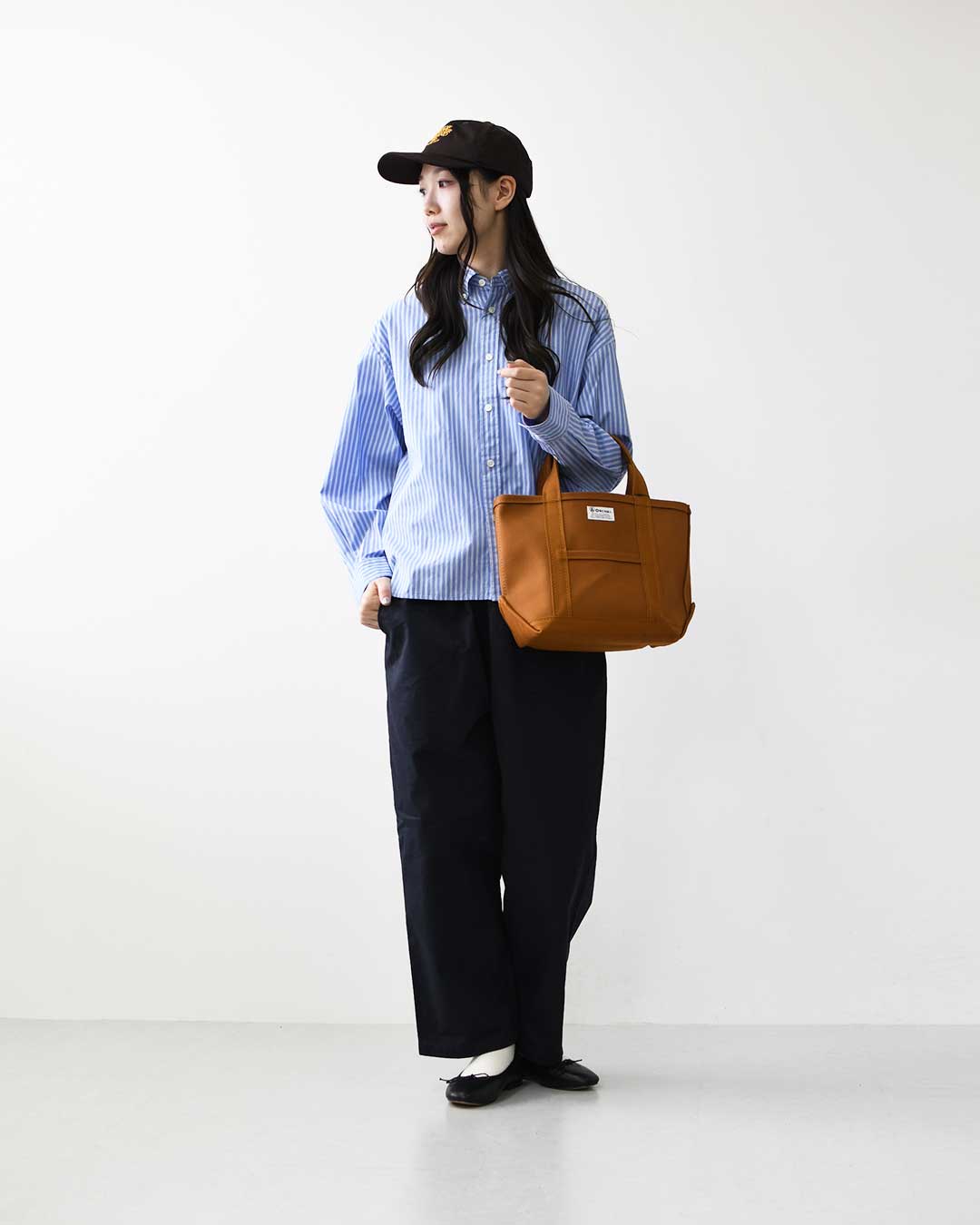 Gymphlex [ジムフレックス] W SHORT B.D. SHIRT L/S [GY-B0198PSE] ショートボタンダウンシャツロングスリーブ・ストライプ・長袖シャツ・コットン・羽織・LADY'S [2026AW]