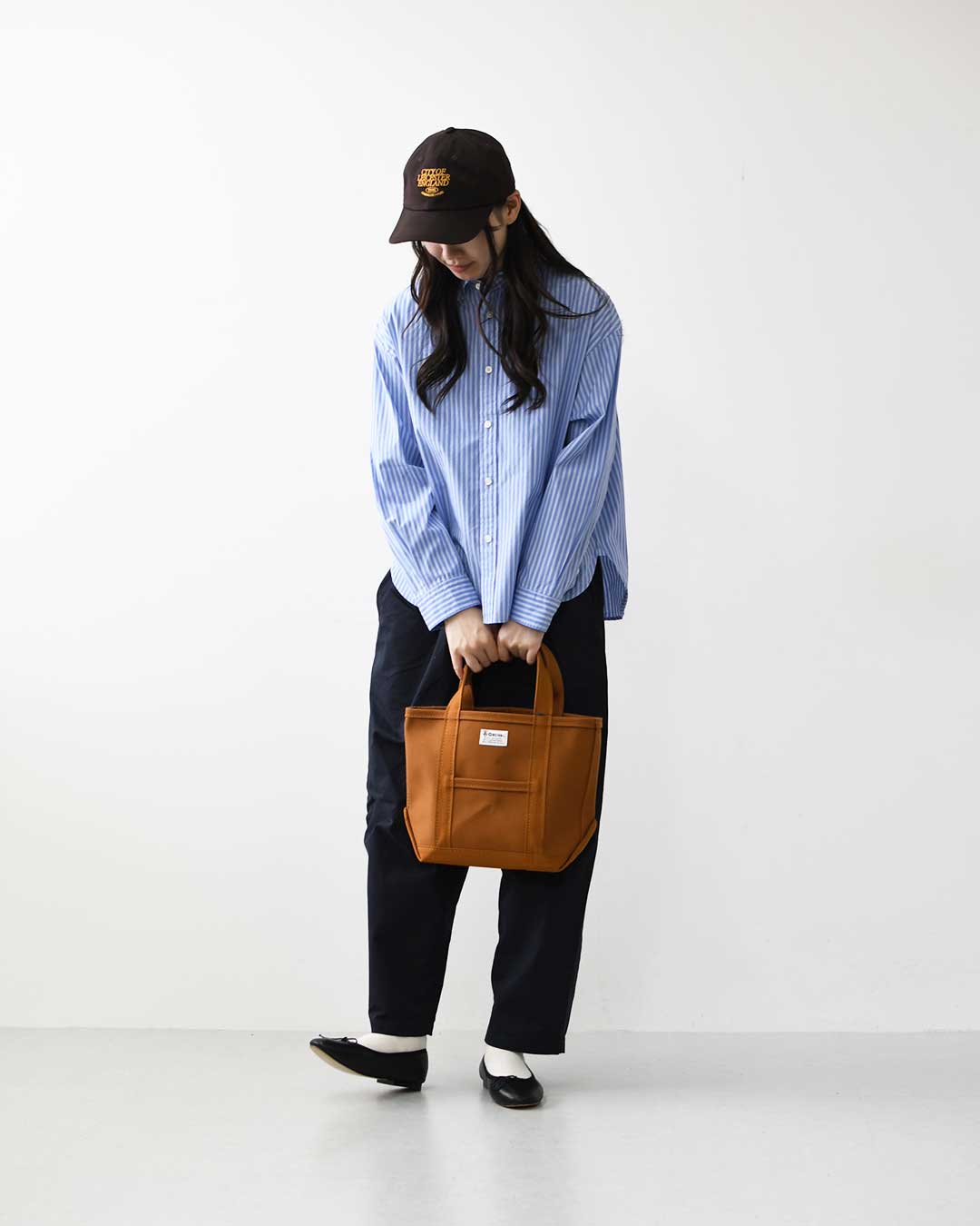 Gymphlex [ジムフレックス] W SHORT B.D. SHIRT L/S [GY-B0198PSE] ショートボタンダウンシャツロングスリーブ・ストライプ・長袖シャツ・コットン・羽織・LADY'S [2026AW]
