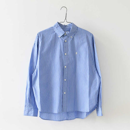 Gymphlex [ジムフレックス] W SHORT B.D. SHIRT L/S [GY-B0198PSE] ショートボタンダウンシャツロングスリーブ・ストライプ・長袖シャツ・コットン・羽織・LADY'S [2026AW]