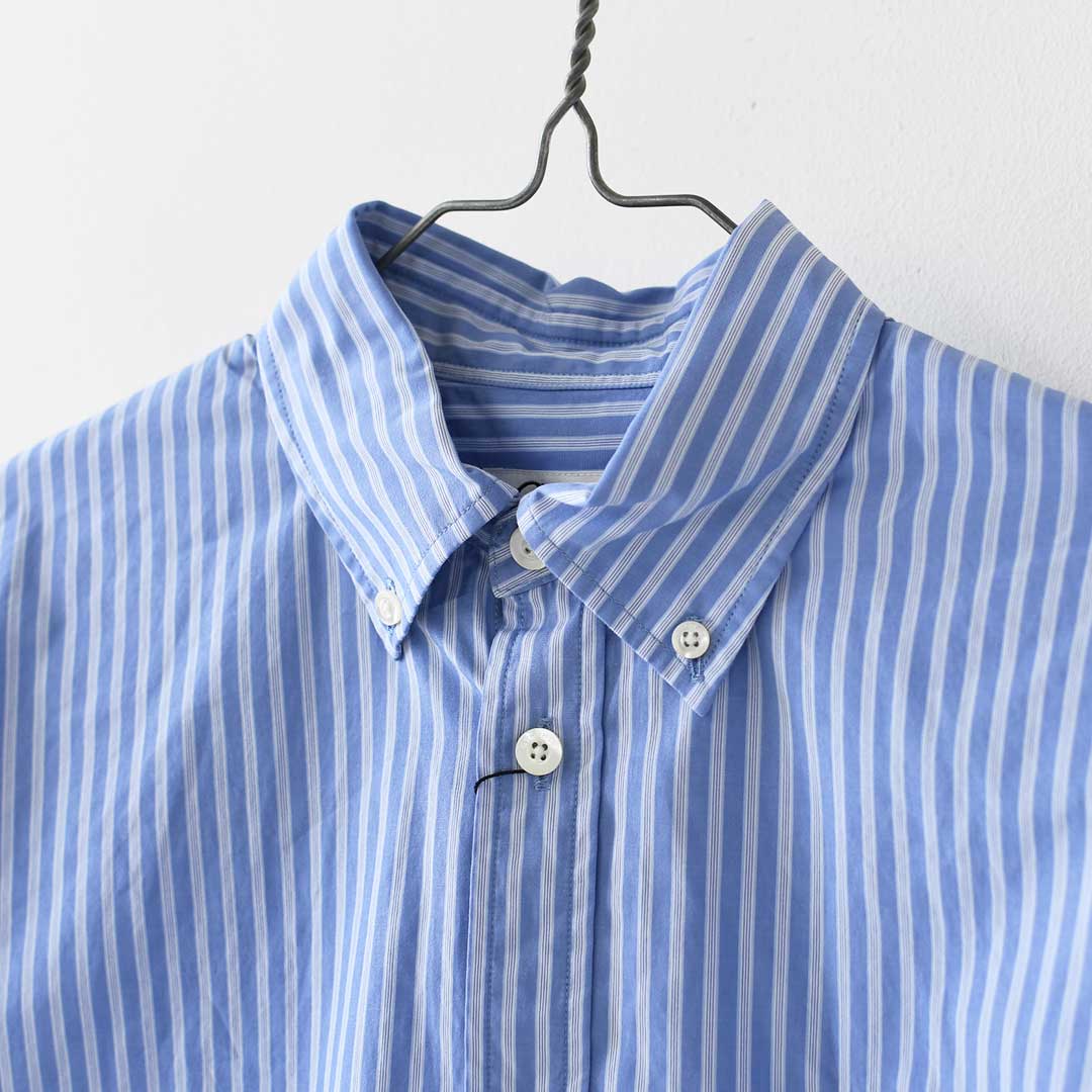 Gymphlex [ジムフレックス] W SHORT B.D. SHIRT L/S [GY-B0198PSE] ショートボタンダウンシャツロングスリーブ・ストライプ・長袖シャツ・コットン・羽織・LADY'S [2026AW]