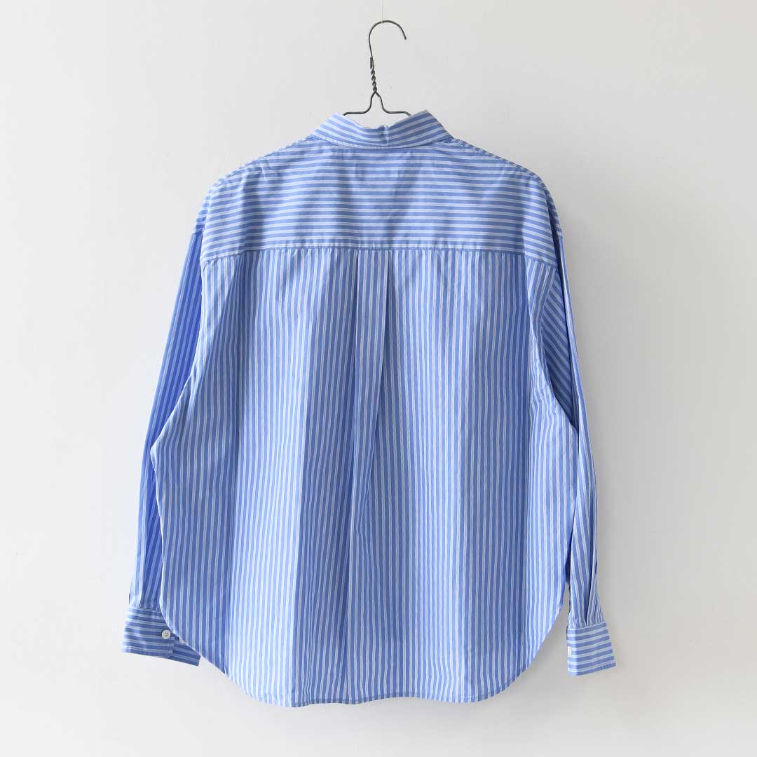 Gymphlex [ジムフレックス] W SHORT B.D. SHIRT L/S [GY-B0198PSE] ショートボタンダウンシャツロングスリーブ・ストライプ・長袖シャツ・コットン・羽織・LADY'S [2026AW]