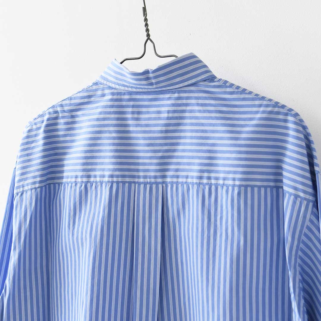 Gymphlex [ジムフレックス] W SHORT B.D. SHIRT L/S [GY-B0198PSE] ショートボタンダウンシャツロングスリーブ・ストライプ・長袖シャツ・コットン・羽織・LADY'S [2026AW]