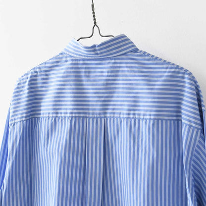 Gymphlex [ジムフレックス] W SHORT B.D. SHIRT L/S [GY-B0198PSE] ショートボタンダウンシャツロングスリーブ・ストライプ・長袖シャツ・コットン・羽織・LADY'S [2026AW]