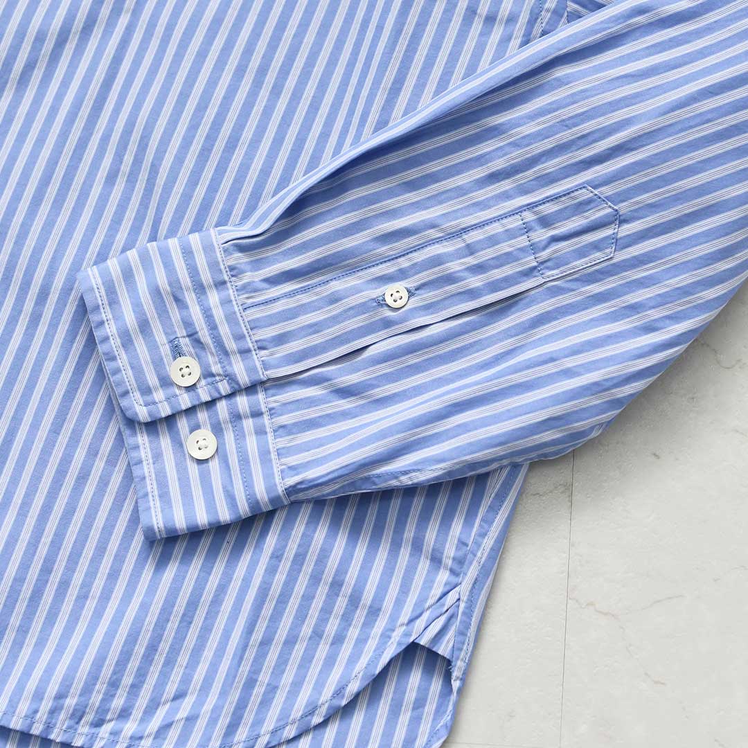 Gymphlex [ジムフレックス] W SHORT B.D. SHIRT L/S [GY-B0198PSE] ショートボタンダウンシャツロングスリーブ・ストライプ・長袖シャツ・コットン・羽織・LADY'S [2026AW]