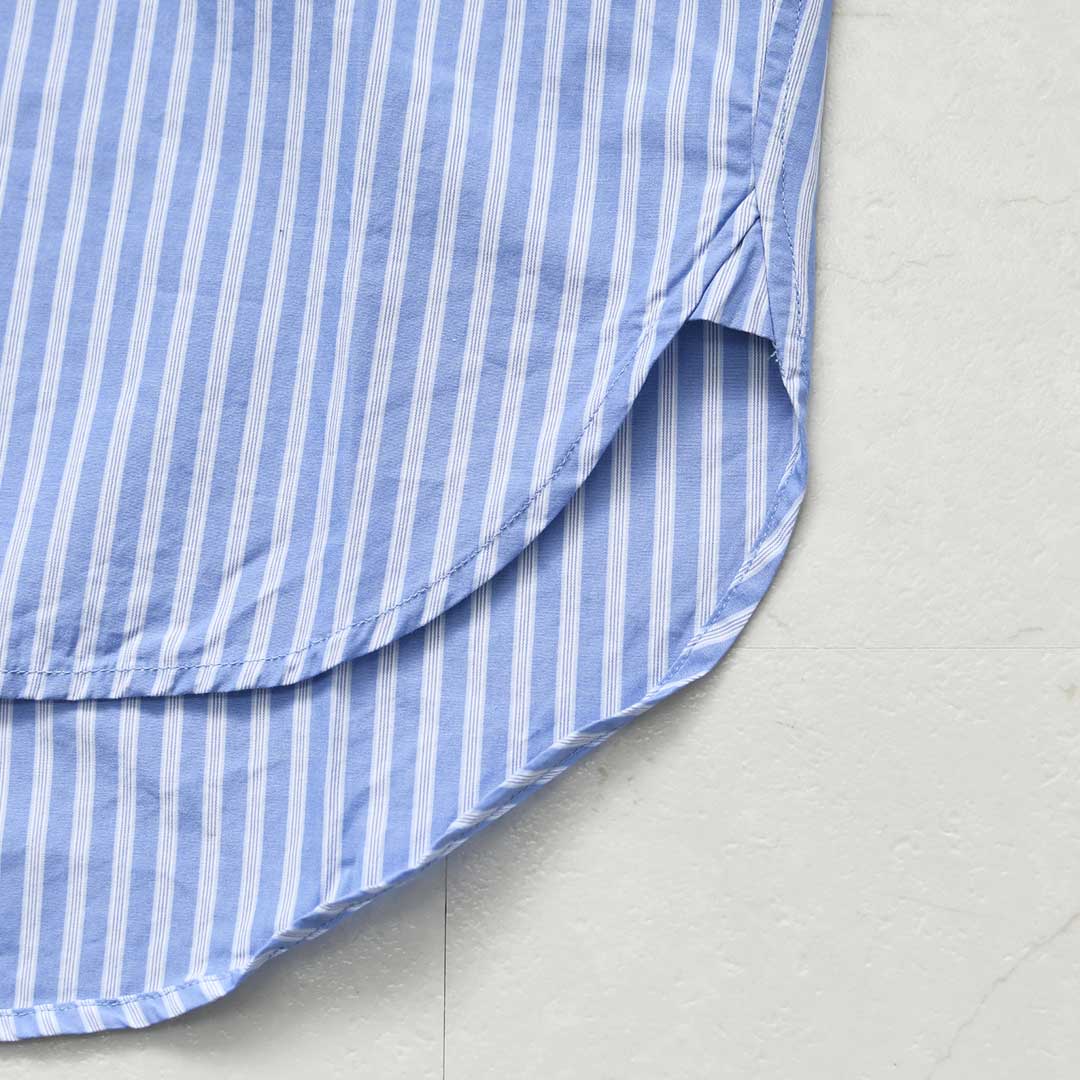 Gymphlex [ジムフレックス] W SHORT B.D. SHIRT L/S [GY-B0198PSE] ショートボタンダウンシャツロングスリーブ・ストライプ・長袖シャツ・コットン・羽織・LADY'S [2026AW]