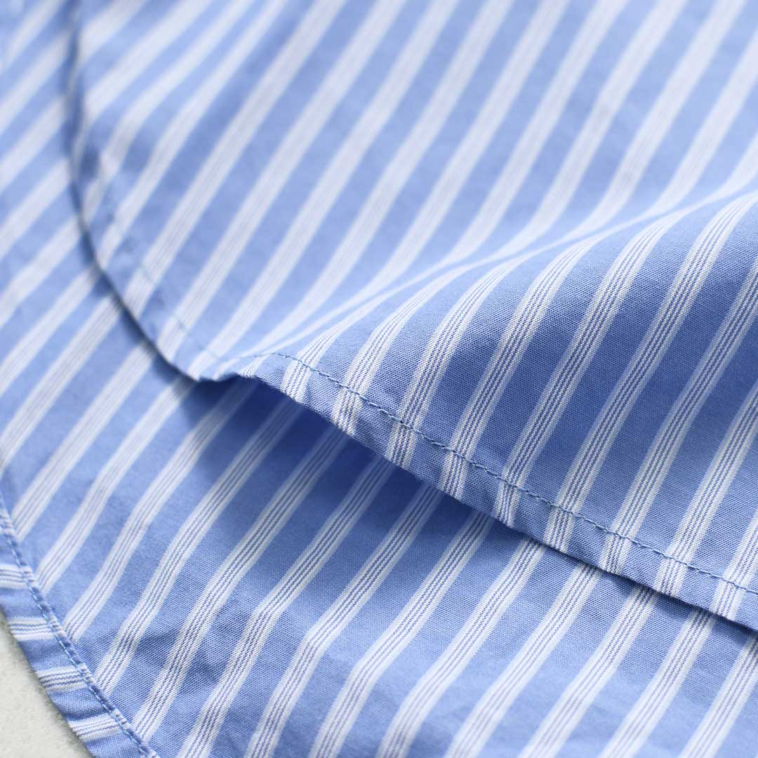 Gymphlex [ジムフレックス] W SHORT B.D. SHIRT L/S [GY-B0198PSE] ショートボタンダウンシャツロングスリーブ・ストライプ・長袖シャツ・コットン・羽織・LADY'S [2026AW]