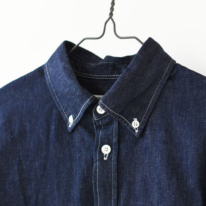 Gymphlex  [ジムフレックス] W LIGHT DENIM SHORT B.D. SHIRT L/S [GY-B0198SDM] ライトデニム ショートボタンダウン長袖シャツ・デニムシャツ・長袖デニムシャツ・ボタンダウンシャツ・羽織・LADY'S [2026AW]
