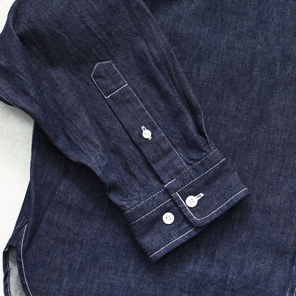 Gymphlex  [ジムフレックス] W LIGHT DENIM SHORT B.D. SHIRT L/S [GY-B0198SDM] ライトデニム ショートボタンダウン長袖シャツ・デニムシャツ・長袖デニムシャツ・ボタンダウンシャツ・羽織・LADY'S [2026AW]