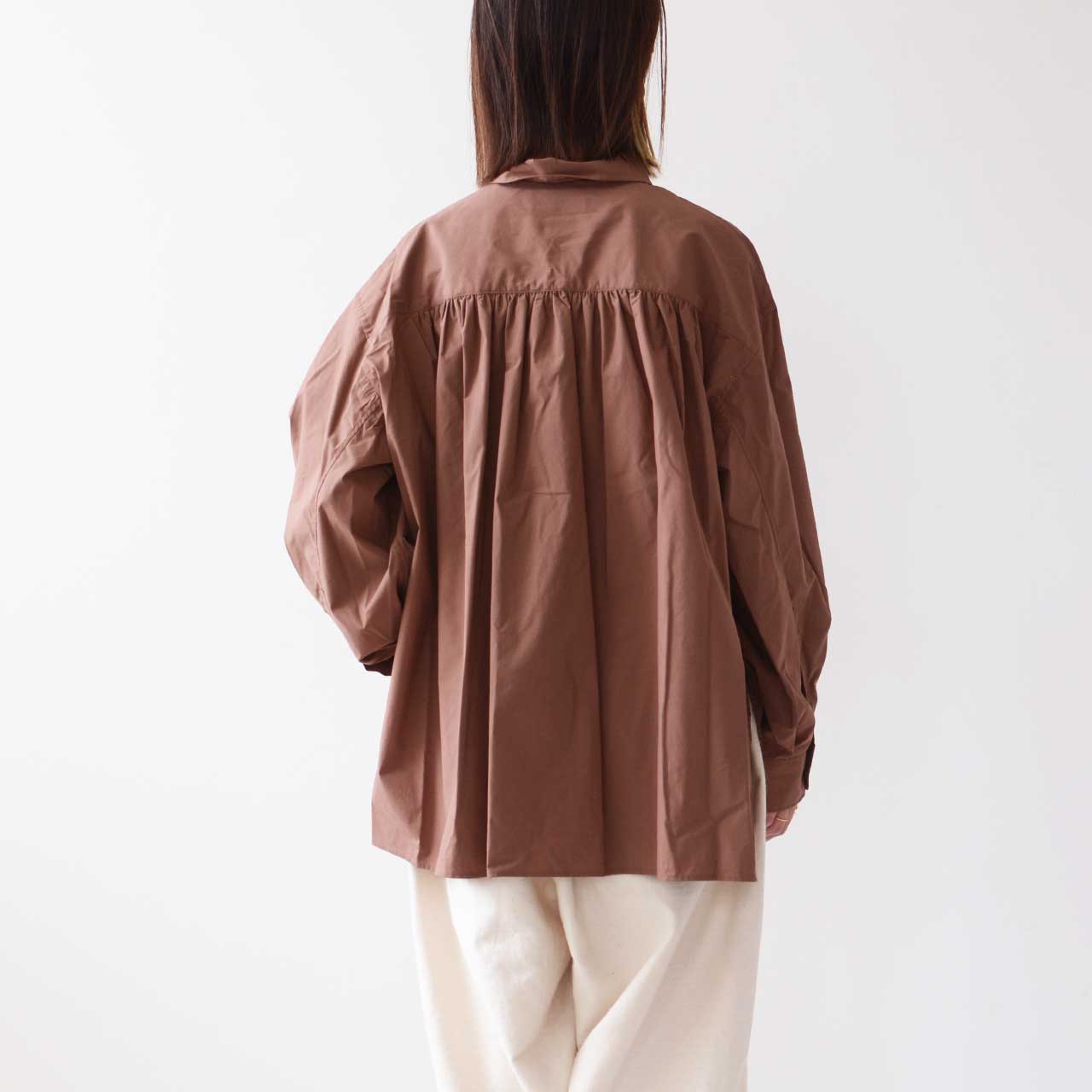 Gymphlex [ジムフレックス] W TYPEWRITER GATHER SHIRT [GY-B0313TTO] タイプライターギャザーシャツ [2024AW]