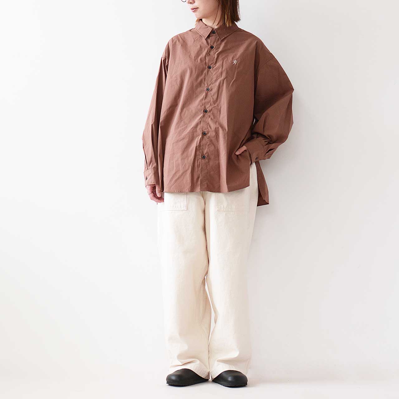 Gymphlex [ジムフレックス] W TYPEWRITER GATHER SHIRT [GY-B0313TTO] タイプライターギャザーシャツ [2024AW]