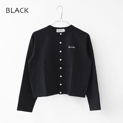 Gymphlex  [ジムフレックス] W Cotton L/S Short Cardigan [GY-C0367SCT] コットン 長袖ショートカーディガン・カーディガン・クルーネック・コットン・無地・ロゴ・シンプル・LADY'S [2026SS]