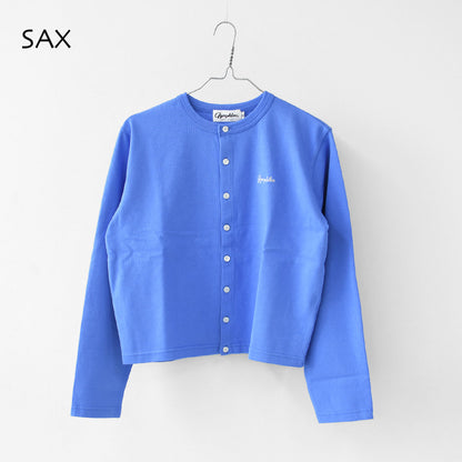 Gymphlex  [ジムフレックス] W Cotton L/S Short Cardigan [GY-C0367SCT] コットン 長袖ショートカーディガン・カーディガン・クルーネック・コットン・無地・ロゴ・シンプル・LADY'S [2026SS]