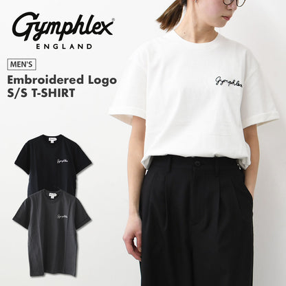 Gymphlex [ジムフレックス] M ロゴ刺繍 S/S T-SHIRT [GY-C0446COM-MS] ロゴ刺繍ショートスリーブTシャツ・MEN'S [2025SS]