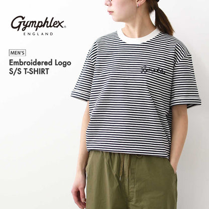 Gymphlex [ジムフレックス] M ロゴ刺繍 S/S T-SHIRT [GY-C0446COM-MB] ロゴ刺繍ショートスリーブTシャツ・MEN'S [2025SS]