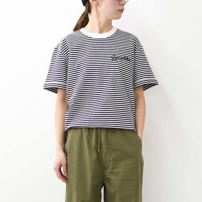 Gymphlex [ジムフレックス] M ロゴ刺繍 S/S T-SHIRT [GY-C0446COM-MB] ロゴ刺繍ショートスリーブTシャツ・MEN'S [2025SS]