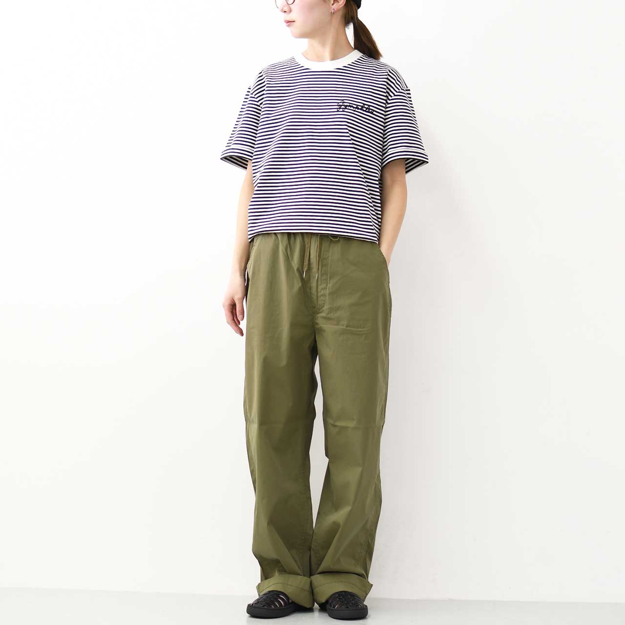 Gymphlex [ジムフレックス] M ロゴ刺繍 S/S T-SHIRT [GY-C0446COM-MB] ロゴ刺繍ショートスリーブTシャツ・MEN'S [2025SS]