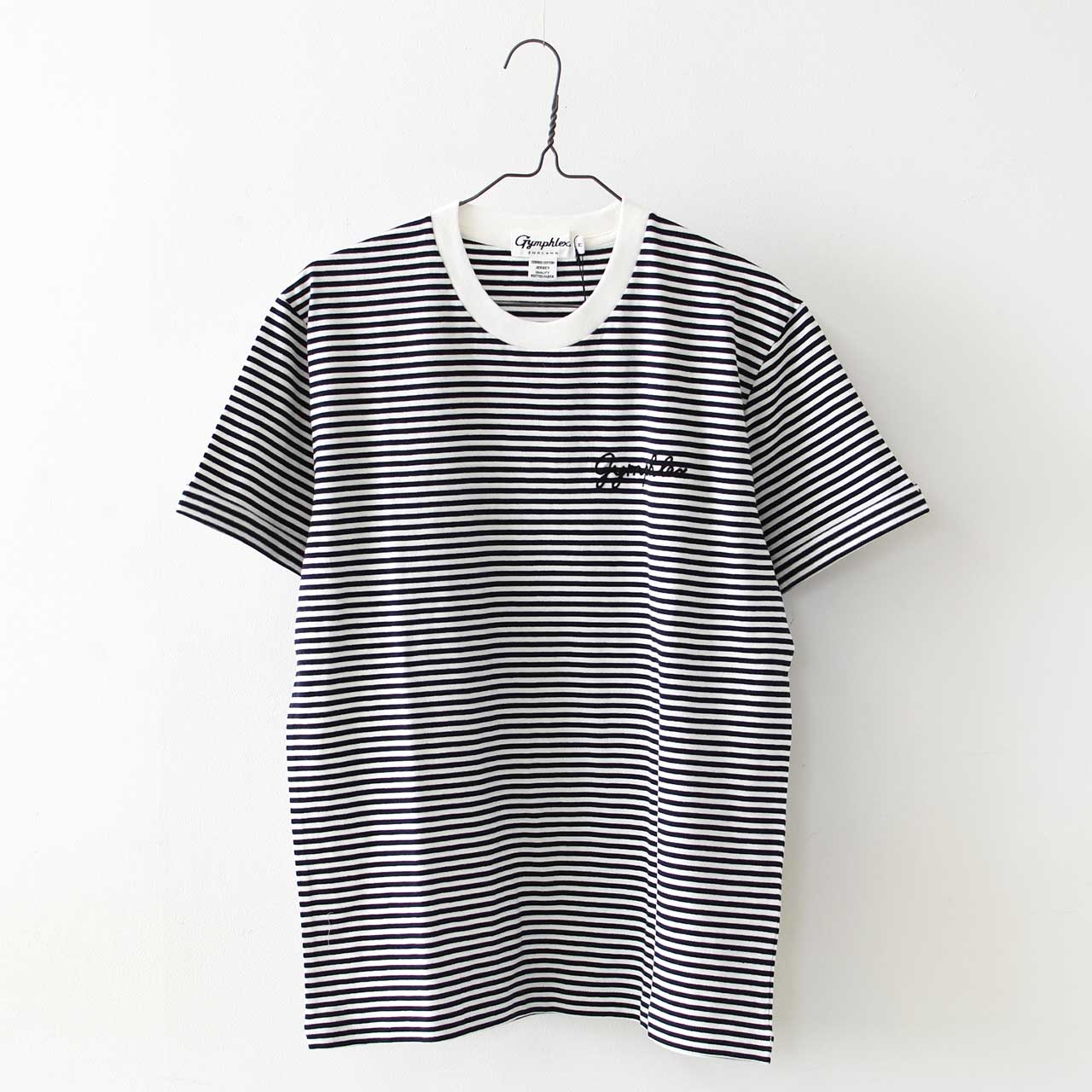 Gymphlex [ジムフレックス] M ロゴ刺繍 S/S T-SHIRT [GY-C0446COM-MB] ロゴ刺繍ショートスリーブTシャツ・MEN'S [2025SS]