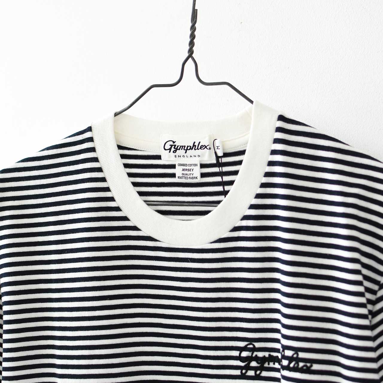 Gymphlex [ジムフレックス] M ロゴ刺繍 S/S T-SHIRT [GY-C0446COM-MB] ロゴ刺繍ショートスリーブTシャツ・MEN'S [2025SS]