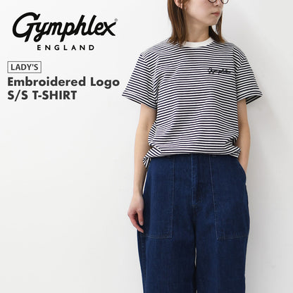 Gymphlex  [ジムフレックス] W ロゴ刺繍 S/S T-SHIRT [GY-C0446COM-WB] ロゴ刺繍ショートスリーブTシャツ [2025SS]
