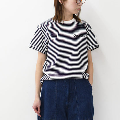 Gymphlex  [ジムフレックス] W ロゴ刺繍 S/S T-SHIRT [GY-C0446COM-WB] ロゴ刺繍ショートスリーブTシャツ [2025SS]